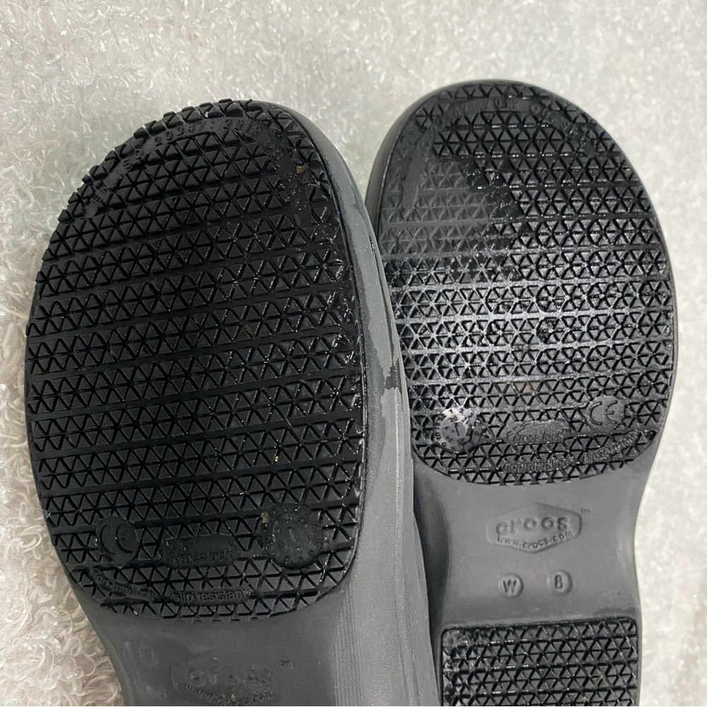 CROCS Ladies Size 8 Matte Black Neria Pro Clogs - Picture 6 of 11